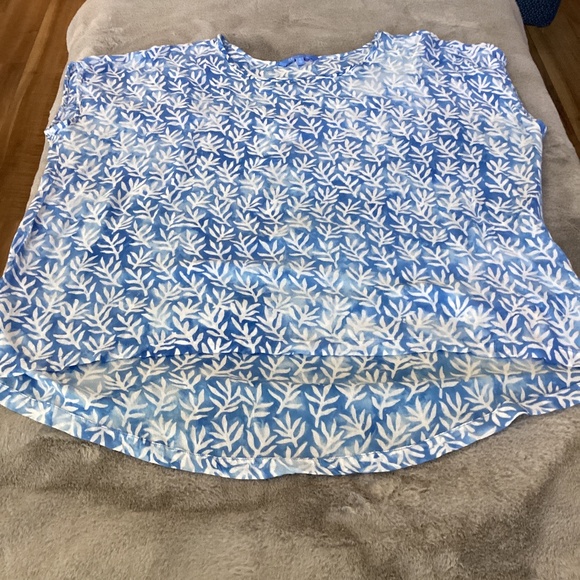 EUC Blue Ginger light blue floral pattern top size XL - Picture 1 of 7